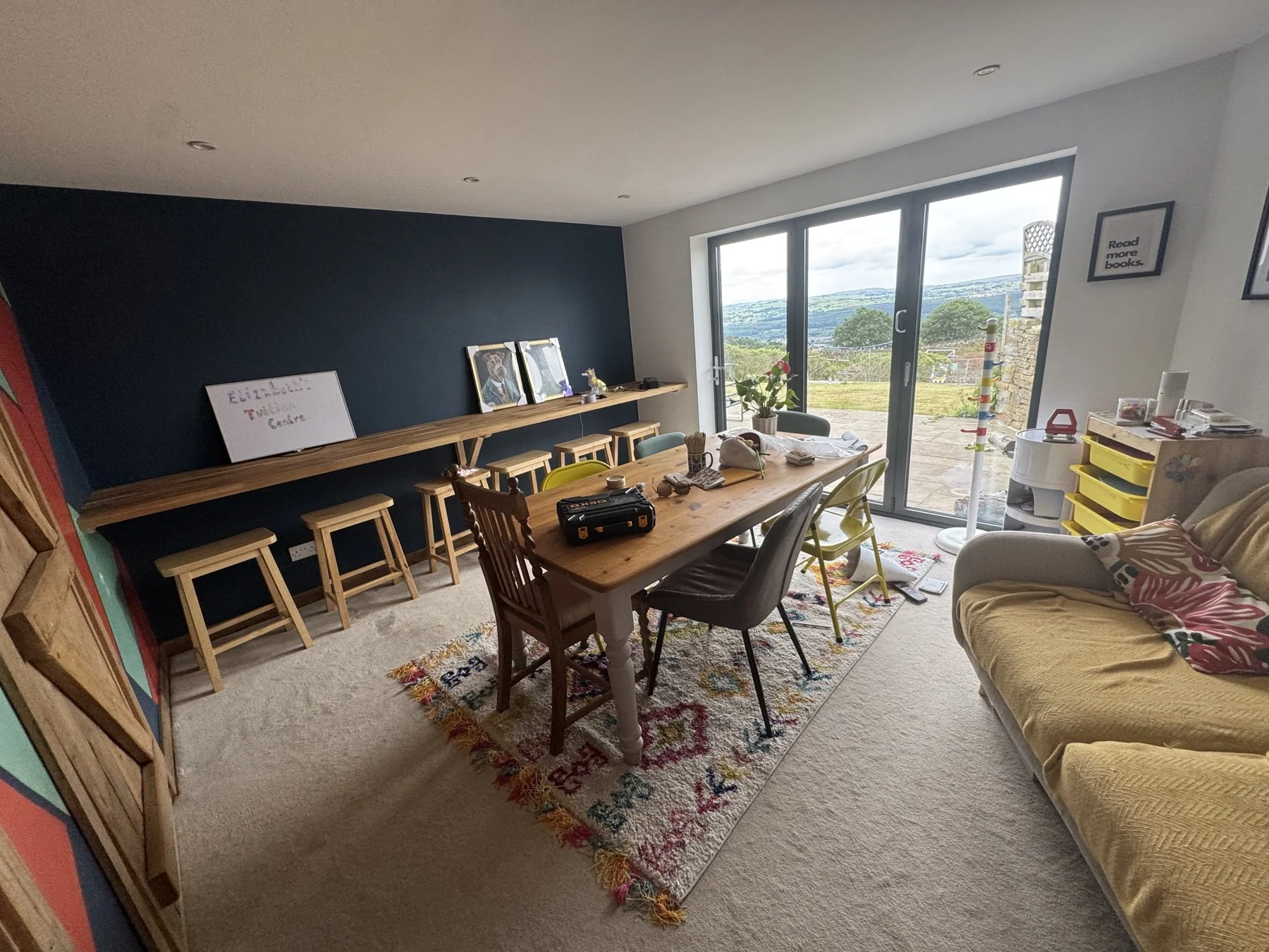 The calm tuition classroom at Higher Heights Farm